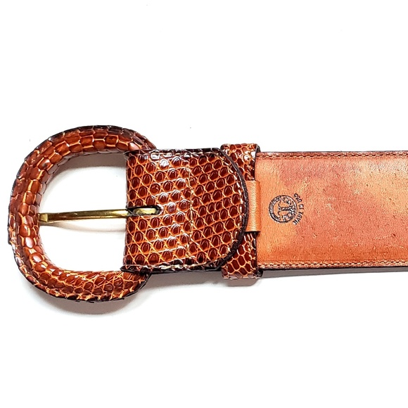 Torino Calcutta Lizard Leather Belt Size 32